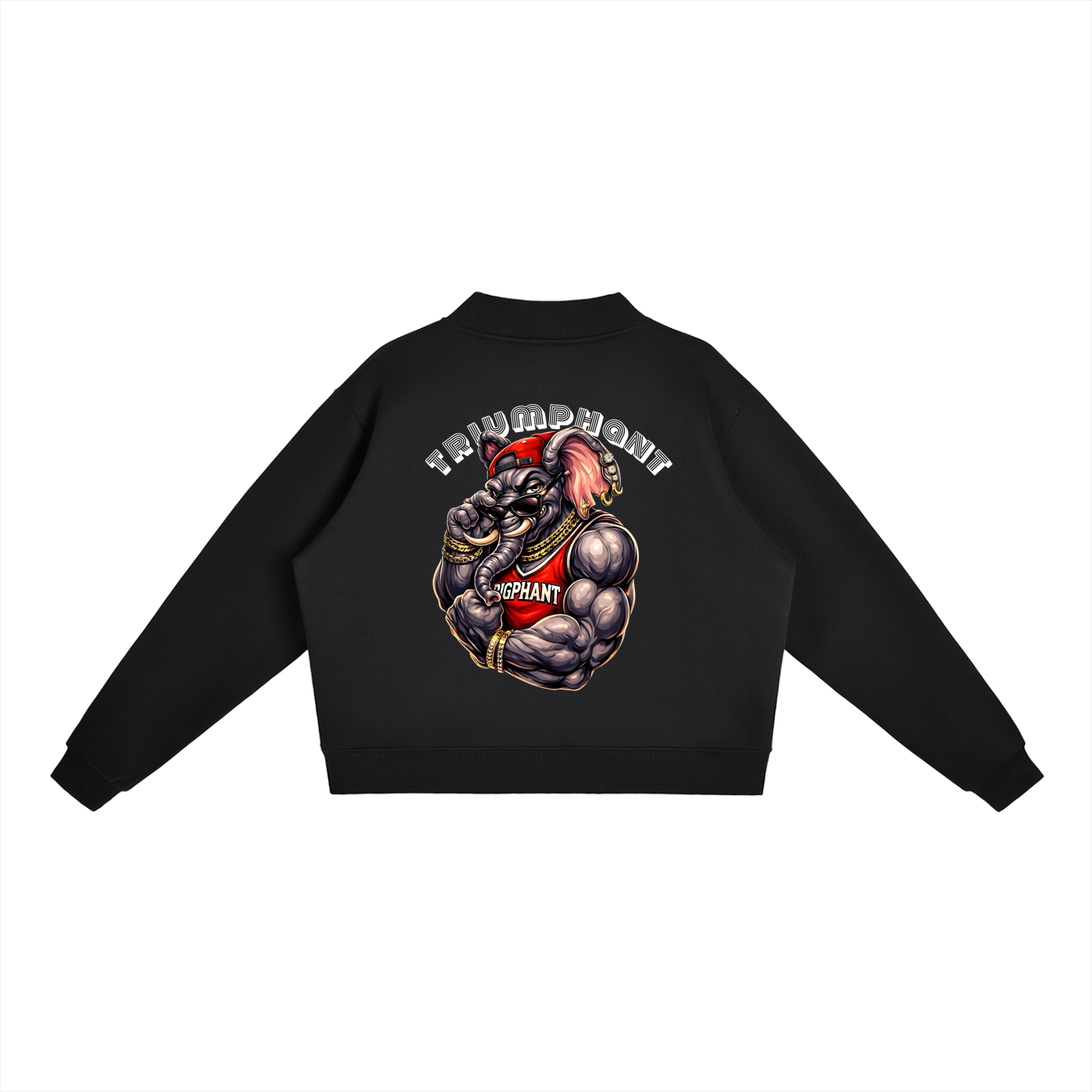 Essential Fleece Mock-Neck Crew Sweatshirt