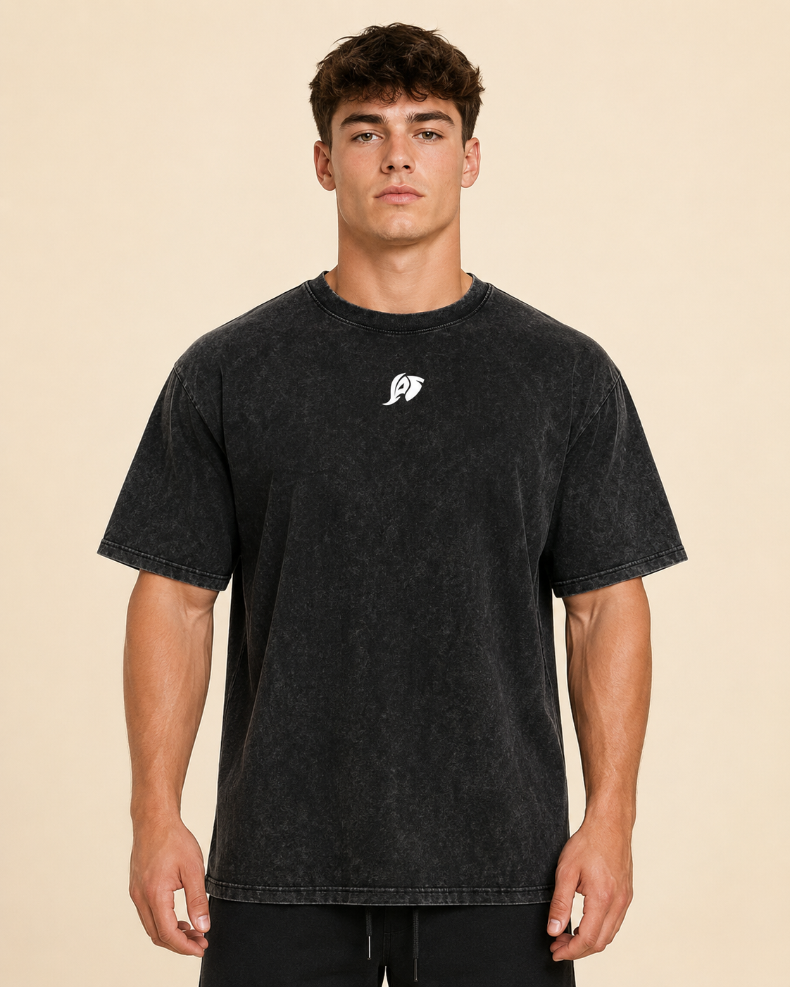 Snow Washed Oversized Cotton T-Shirt