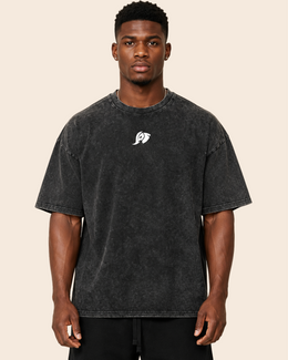 Snow Washed Oversized Cotton T-Shirt