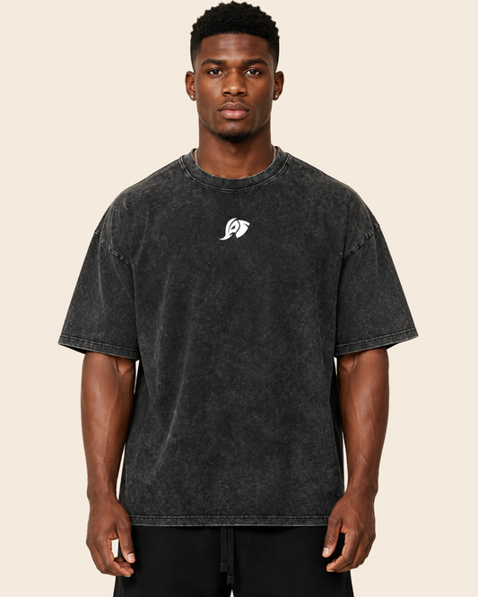 Snow Washed Oversized Cotton T-Shirt