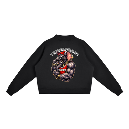 Essential Fleece Mock-Neck Crew Sweatshirt